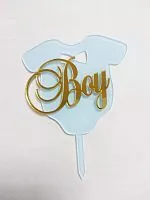 Зеркальный акриловый топпер "Boy", цветной