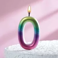 Свеча цифра "0", Гигант акварель
