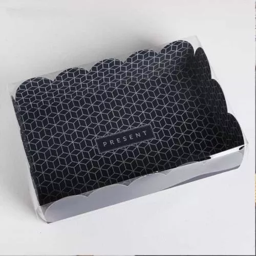 Коробка подарочная с PVC крышкой «Present», 20×30×8 см