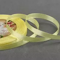 Лента атласная, 6мм, лимонный
