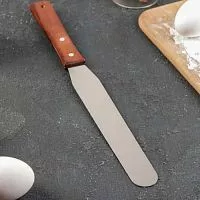 Палетка ПРЯМАЯ с дер. ручкой 20 см