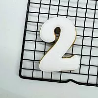 Пряник имбирный "2" белый, 8см