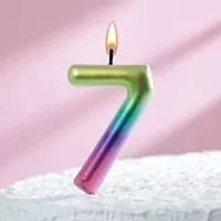 Свеча цифра "7", Гигант акварель