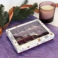 Коробка для 12 конфет "Ажурный Новый год" 19*15*3,6см