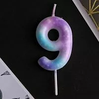 Свеча цифра "9" Disco