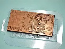 Пластиковая форма для шоколада "Плитка 500 евро"