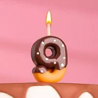 Свеча цифра "9" Шоколадная глазурь 7см