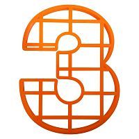 Пластик. форма для торта "Цифра 3" 25см