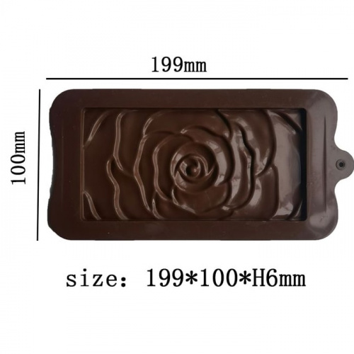 Форма для льда и шоколада "Плитка роза", 20*10*0,6см (15*7,5см) фото 2