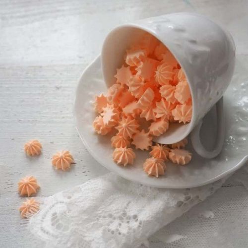 Сахарная фигурка Мини-безе персиковые, 50г.